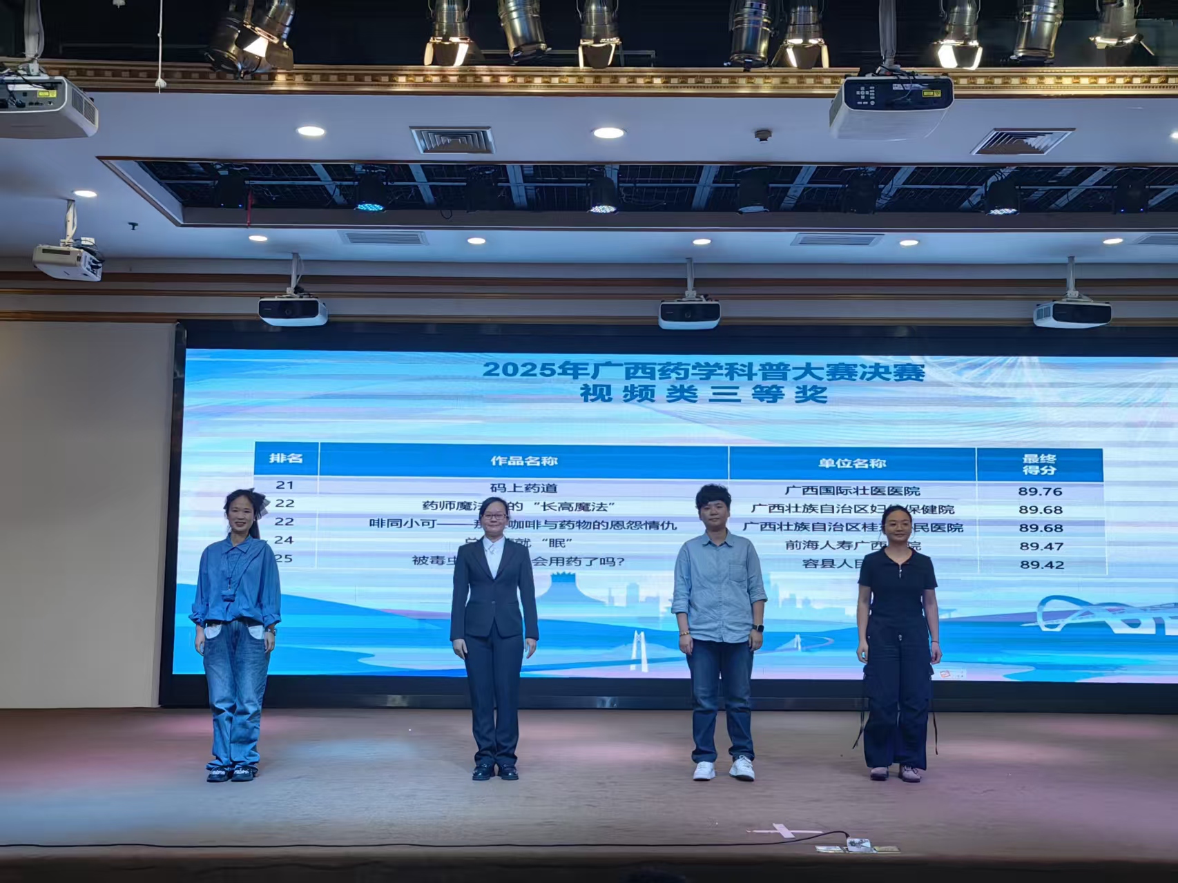 广西药学科普大赛决赛颁奖现场 广西药学科普大赛决赛颁奖现场