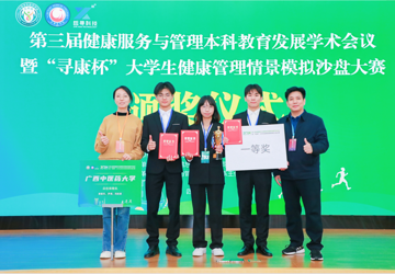 广西中医药大学代表队在全国第三届“寻康杯”大学生健康管理情景模拟沙盘大赛荣获一等奖
