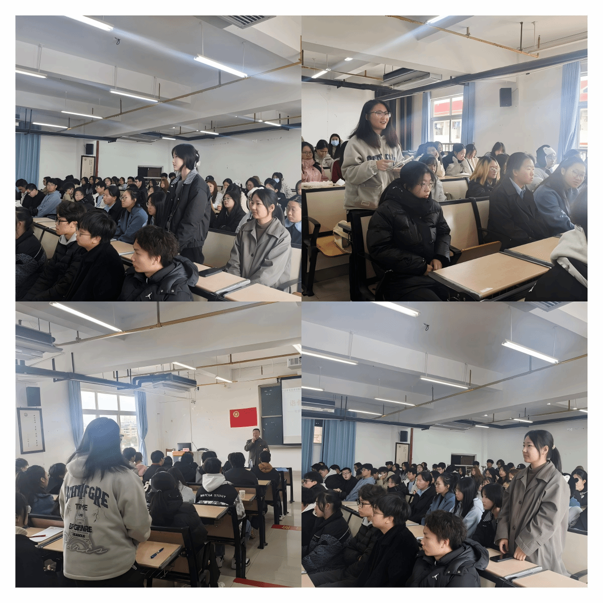 (▲同学们积极交流) (▲同学们积极交流)