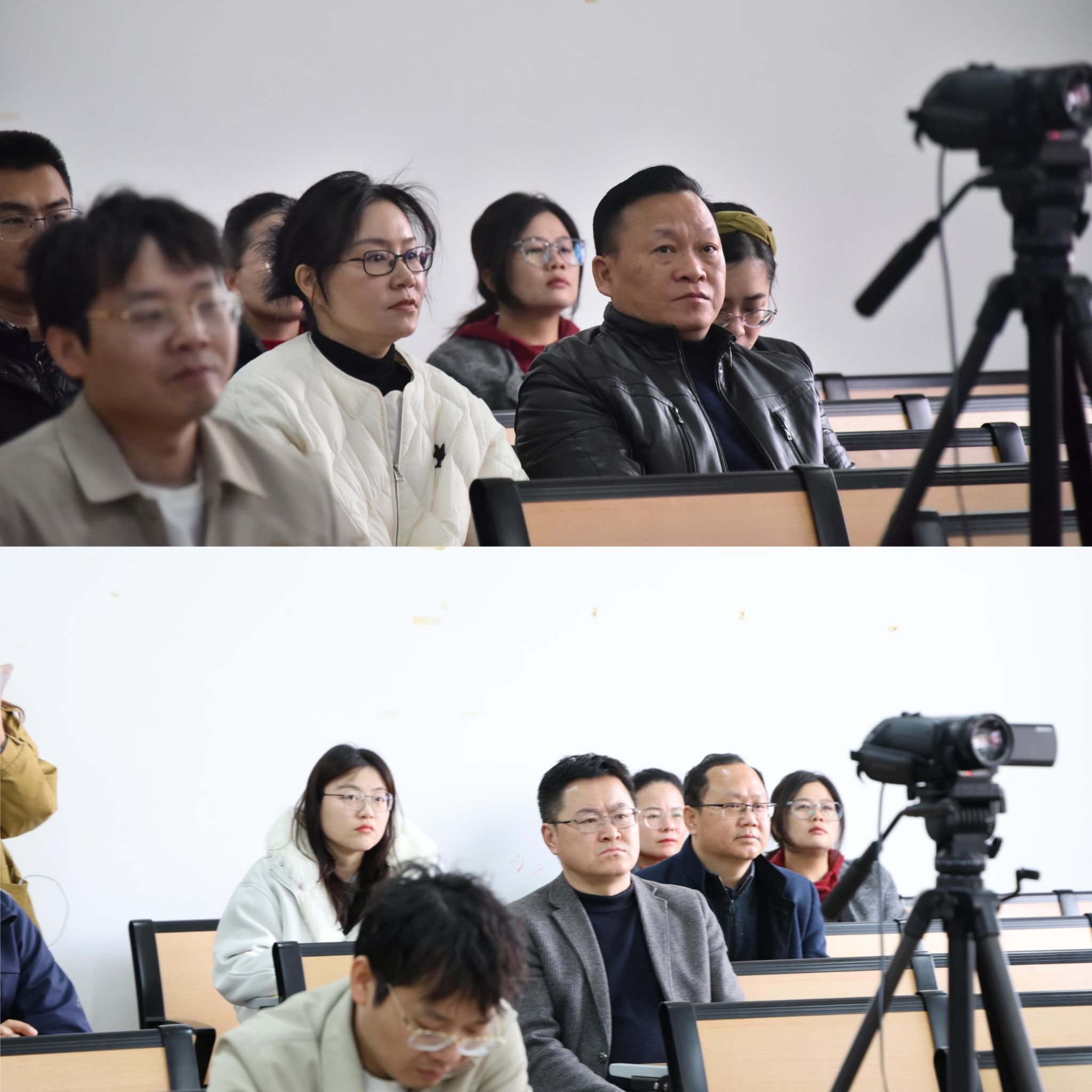 ▲学院领导观摩比赛 ▲学院领导观摩比赛