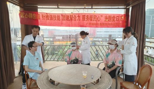 附属国际壮医医院内科第四党支部开展“送医上门”活动