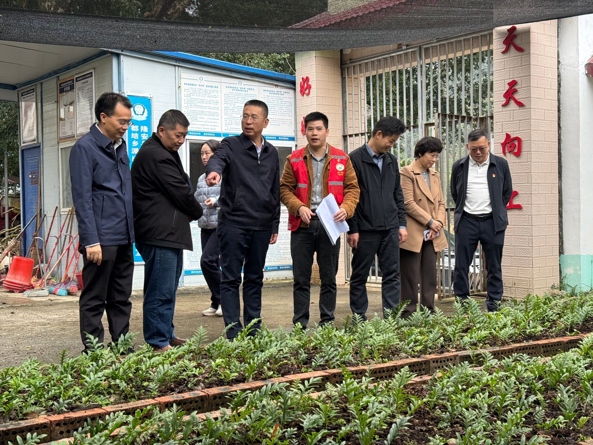7.副校长岳桂华调研中草药育苗基地建设情况_副本