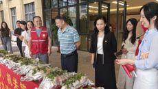 附属国际壮医医院两个党支部联合开展消费助农主题党日活动