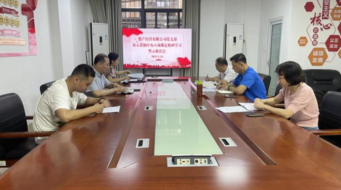 资产经营有限公司党支部召开深入贯彻中央八项规定精神学习警示教育会