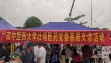 广西中医药大学壮瑶医药党委到靖西药市开展义诊活动